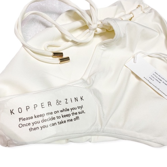 KOPPER & ZINK ROMEO HIGH RISE CREAM BIKINI BOTTOM - Picture 11 of 16